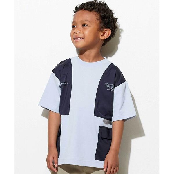 tシャツ 「接触冷感」メッシュ切替 ロゴBIGTシャツ キッズ 子供服 男の子