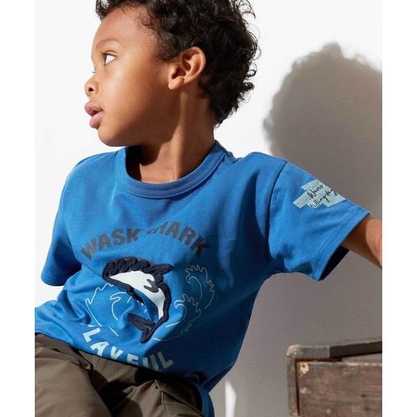 tシャツ 「接触冷感」シャークコード刺しゅう半袖 Tシャツ キッズ 子供服 男の子