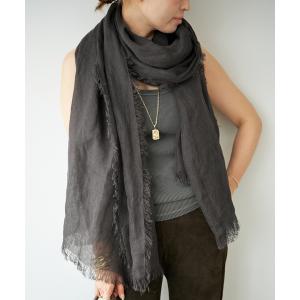 ストール マフラー 「ASAUCE MELER/アソースメレ」110x210 LINEN STOLE レディース