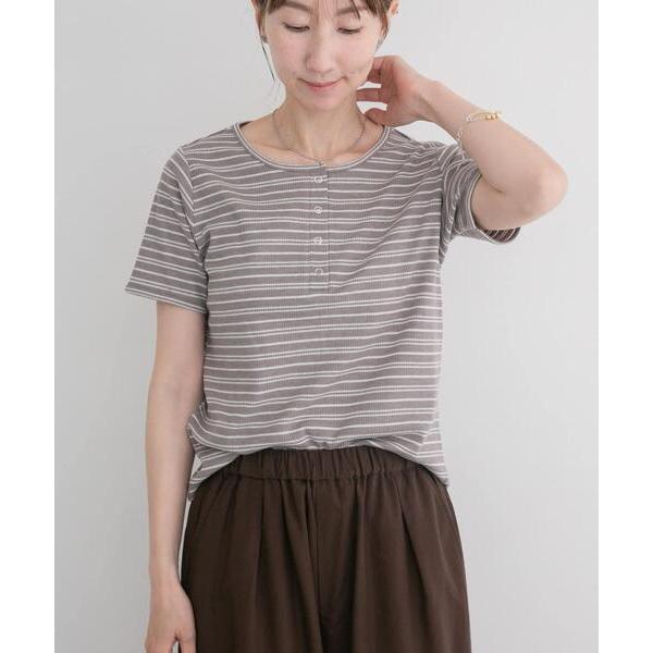 tシャツ 半袖 ワッフル半袖Tシャツ レディース