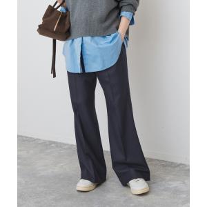 スラックス パンツ 「セットアップ可 / 追加」ウールブレンドパンツ レディース