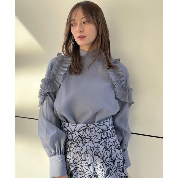 「SNIDEL」 長袖ブラウス ONE SIZE グレー レディース
