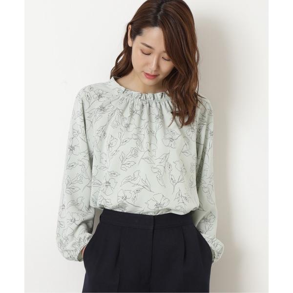 「NATURAL BEAUTY BASIC」 長袖ブラウス MEDIUM グリーン系その他3 レディ...