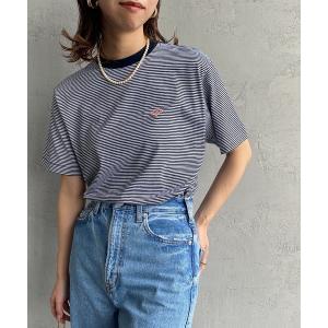 「DANTON」 半袖Tシャツ M ネイビー レディース