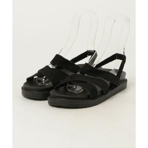 「MODE ROBE」 フラットサンダル 24.5cm ブラック レディース