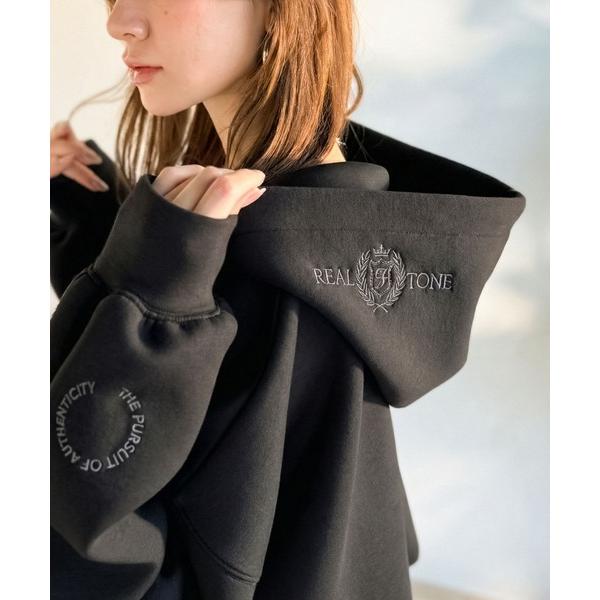 「classicalelf」 ジップアップパーカー LARGE ブラック レディース