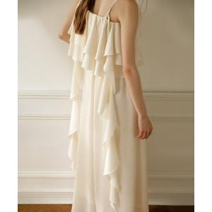 ワンピース Bumpy Satin Tiered Combinaison
