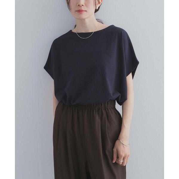 tシャツ 半袖 ドライコットンボートネックプルオーバー｜UVカット/日除け/接触冷感/Tシャツ レデ...