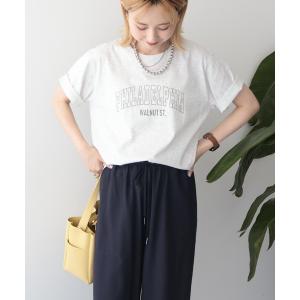 tシャツ 半袖 「マルチ機能」カレッジロゴTシャツ レディース