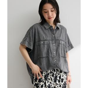 ブラウス シャツ シアーデニム2WAYビックドルマンシャツ レディース