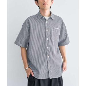 CORISCO（コリスコ） シャツ 半袖 ワッペン付きヒッコリー半袖シャツ