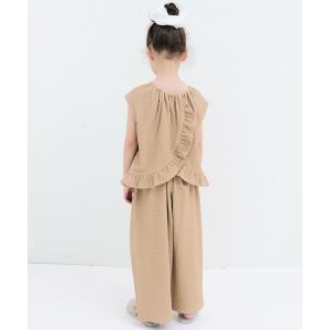 セットアップ ガールズ バックフリル フレンチスリーブ ロングパンツ セットアップ キッズ 子供服 女の子