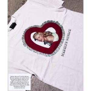 tシャツ 「MARILYN MONROE/マリリン・モンロー」フォトTシャツ ピグメント染め ヴィンテージ 　ユニセックス　 ハートフレーム メンズ レディース
