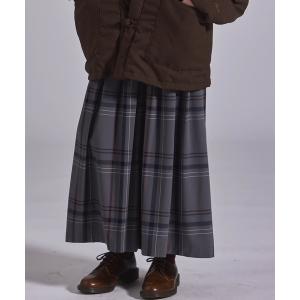 パンツ 「KELEN / ケレン」タックデザイン　チェック柄フレアパンツ レディース