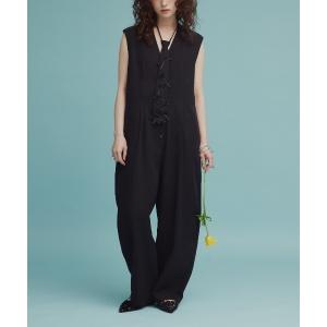 オールインワン 「W:Huku / ドライタッチツイル」Vネック コンビネゾン / Dry-Touch Twill V-Neck Jumpsuit レディース