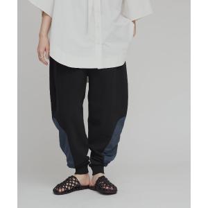 ワイドパンツ スウェットパンツ ジャージ レッグパッチスウェットパンツ / Leg Patch Sweatpants レディース