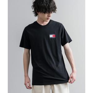 tシャツ TOMMY HILFIGER レギュラーフィットスリムバッジロゴプリント半袖Tシャツ メンズ レディース