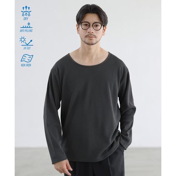 tシャツ 速乾 「吸水速乾、UVカット、形態安定、通気性、抗ピリング」機能性エアドライワッフルクルー...