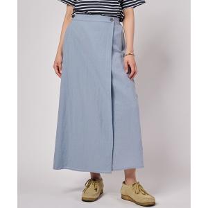 ロング スカート クレープ ラップスカート