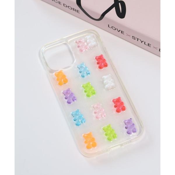 スマホケース 立体カラフルグミベアアイフォンケース