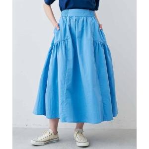スカート ＩＥＤＩＴ　撥水（はっすい）加工がうれしい　コットン混でさらりと着られるギャザースカート