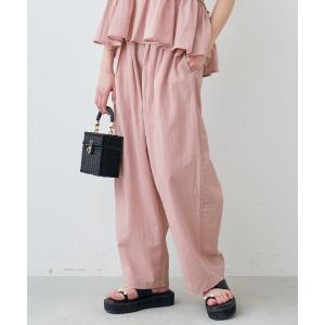 ワイドパンツ パンツ ＩＥＤＩＴ　きくちあつこさんコラボ　コットンイージーコクーンパンツ レディース