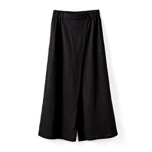 ワイドパンツ パンツ ＩＥＤＩＴ　リネン混素材　ラップ風スカンツ レディース