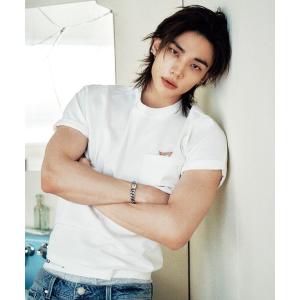 tシャツ 半袖 「Stray Kids ヒョンジン着用」GUESS ゲス UNI S/Slv Tee Shirt 半袖Tシャツ レディース メンズ