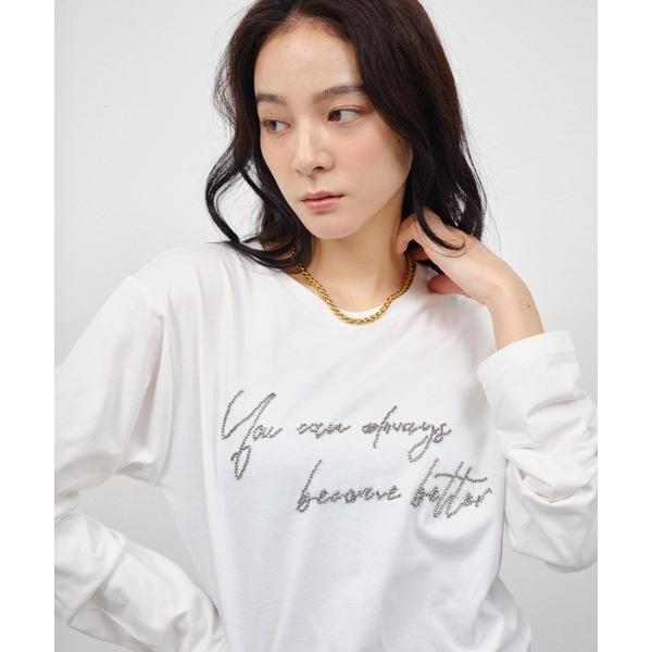 tシャツ ビジューロゴロンT レディース