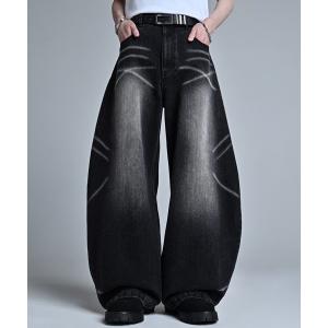 ワイドパンツ ジーンズ ADRER The Semi Curved Denim / アドラー ザ セミ カーブドデニム メンズ レディース