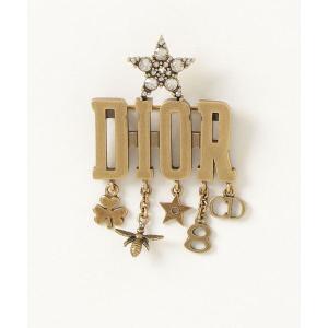 「Christian Dior」 ブローチ・コサージュ - ゴールド レディース