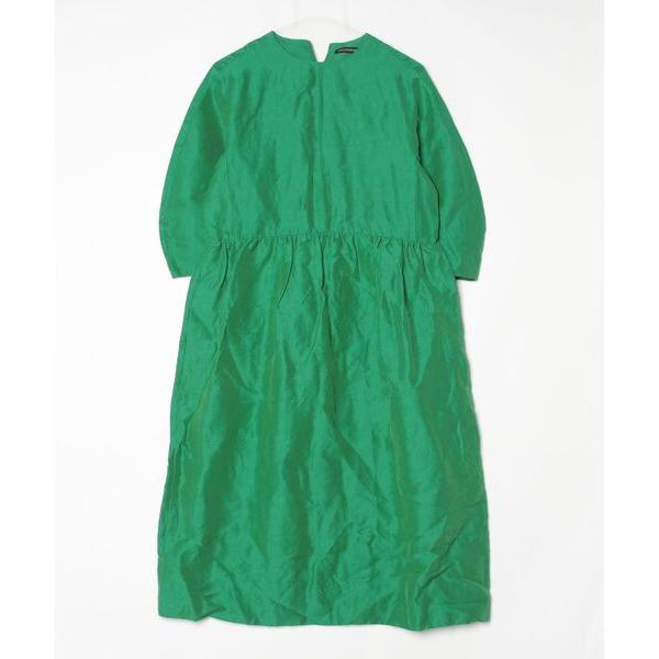 「DRESSTERIOR」 7分袖ワンピース - グリーン レディース