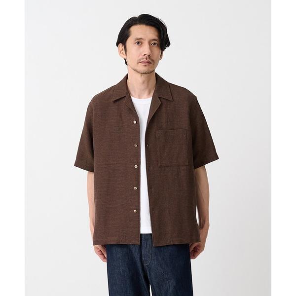 シャツ 半袖 「irenisa/イレニサ」別注SUMMER TWEED OPEN COLLAR SH...