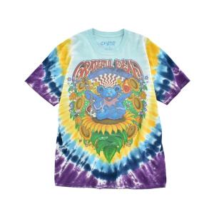 tシャツ 「USED」Y2K LIQUID BLUE “Grateful Dead/ デッドベア” タイダイ バンドTシャツ メンズ レディース