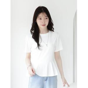 tシャツ 半袖 ペプラムデザインTシャツ レディース
