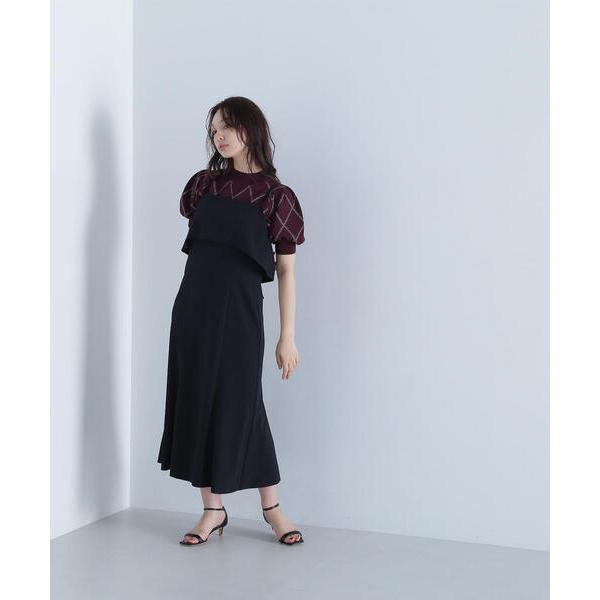「NATURAL BEAUTY BASIC」 キャミソールワンピース P ブラック レディース