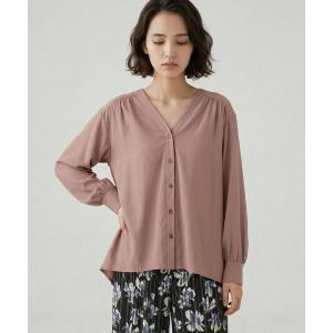「GLOBAL WORK」 長袖ブラウス SMALL ピンク レディース
