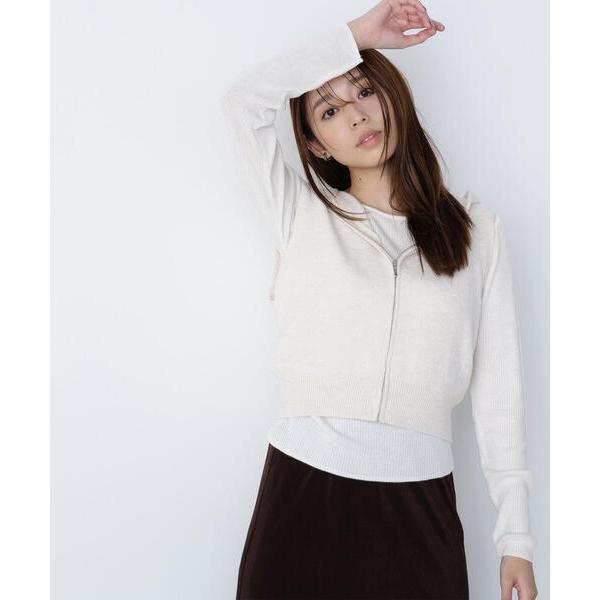 「NATURAL BEAUTY BASIC」 ノースリーブニット FREE オフホワイト レディース