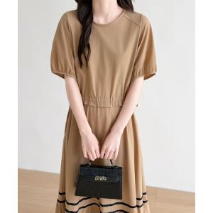 ワンピース 裾ラインドロストティアードワンピース