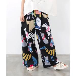 ワイドパンツ パンツ ScoLar/スカラー　アニマル総柄 PT レディース
