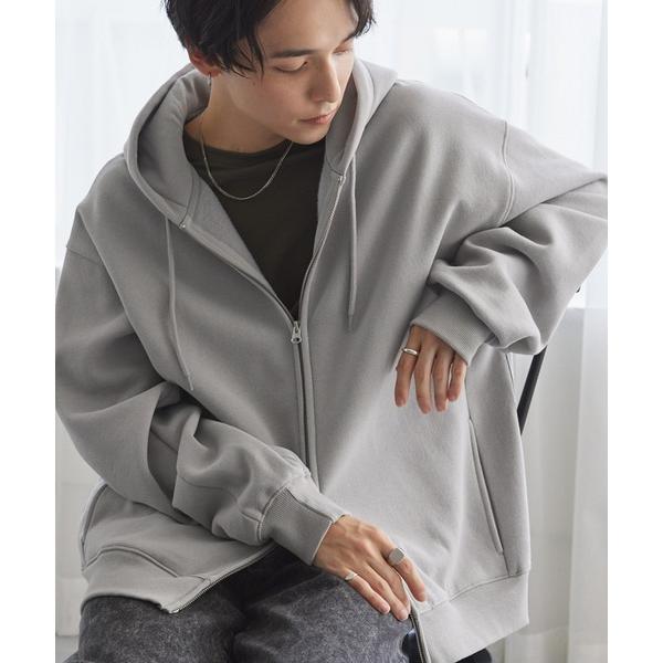 「MONO-MART」 ジップアップパーカー L グレー メンズ