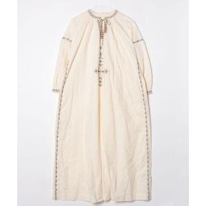 「khakito」 長袖ワンピース MEDIUM オフホワイト レディース