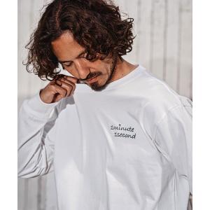 tシャツ mlt5751-cursive embroidery U.S.A. cotton 8oz long sleeve cut sew ロングスリーブTシャツ(1M26A210) メンズ レディース