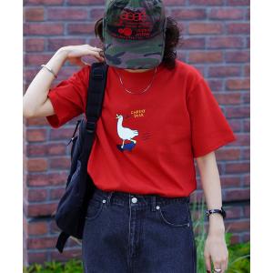 tシャツ 半袖 Chillfar デザイングラフィックモチーフTシャツ レディース