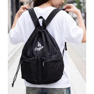 デイバック リュック 「MLB/メジャーリーグベースボール」アソート ワンポイントロゴ ドローコード ナップサック / バックパック メンズ レディース