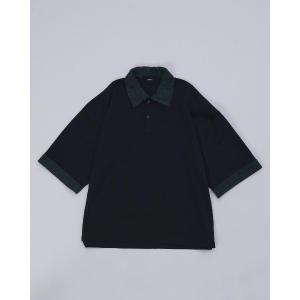ポロシャツ Oversized Knit Collar Polo - オーバーサイズドニットカラーポロシャツ メンズ