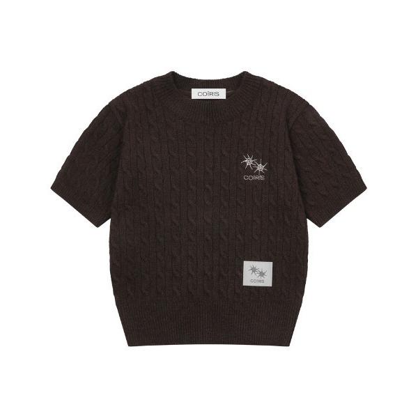 サマーニット ニット セーター COIRISブランド直輸入正規品/SERIN スモールロゴケーブル ...