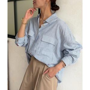リネンシャツ ブラウス シャツ 夏 GLDボタンリネンシャツ レディース