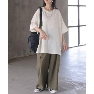 tシャツ 「アイロン不要」シュリンクオーバーサイズドルマンT レディース