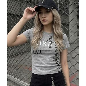 tシャツ 半袖 シルバーロゴチビTシャツ レディース